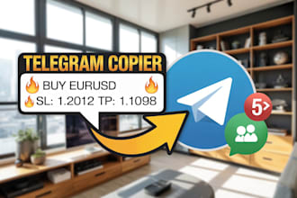 create a telegram to mt4, ninjatrader, dxtrader, and tradelocker trade copier
