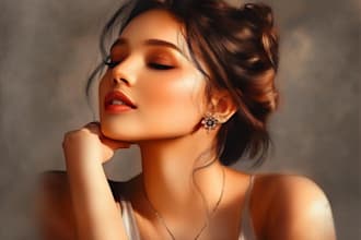 do hand draw realistic digital oil painting portrait
