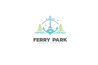 design beautiful waterfront park boat terminal logo