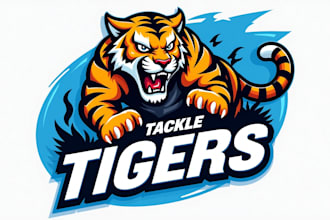 design outstanding angry tiger mascot logo  with express delivery