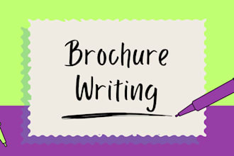 write your brochure content in an engaging way