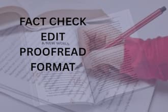 proofread fact check edit educational book, plagiarism check of academic book