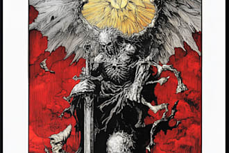 create dark art illustrations in pen and ink