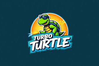 design outstanding turbo turtle mascot logo  with express delivery