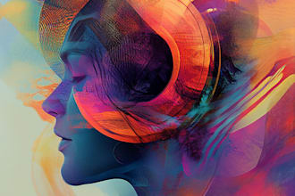 create a digital abstract art illustration