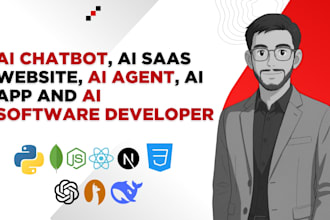 build ai chatbot, ai saas website, ai agent, ai app and ai software
