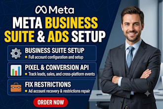 do meta business suite fix disable or restricted ad account and setup pixel