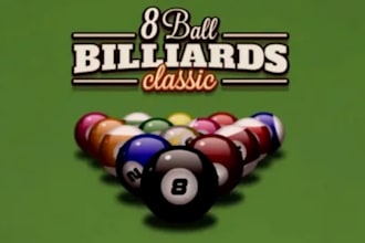 create  8 ball game, crash game, pool game, billiard game, blackjack, ludo game