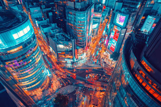 create a sci fi and cyberpunk futuristic city art