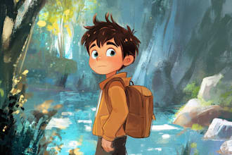 design disney style children book illustrations