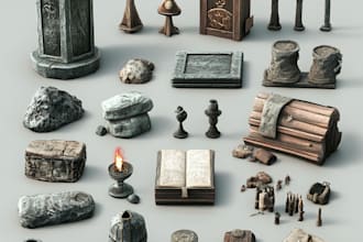 2d game assets, props, icons, objects