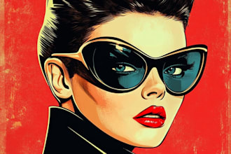 create illustrations of comic book characters in retro style