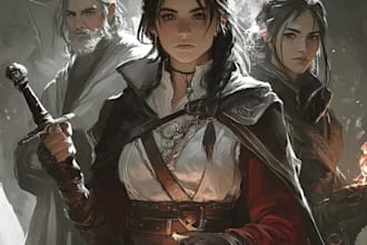make a amazing dnd party d and d character for you