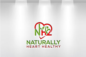 make premium aesthetics naturally heart healthy logo design
