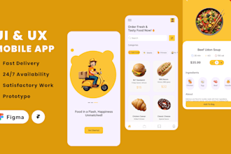 design mobile app, app screenshot, app store in figma