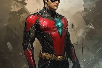 draw you a dc or marvel style comic book superhero character