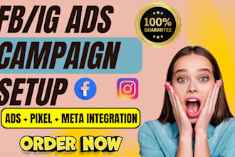 setup facebook instagram tiktok meta ads campaign manage pixel ad convesion page
