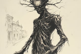 draw fantasy horror character and friendship portrait