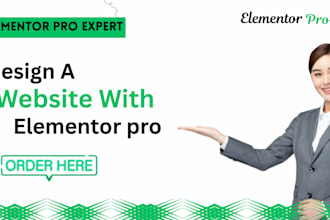 design a modern wordpress website as an elementor pro expert