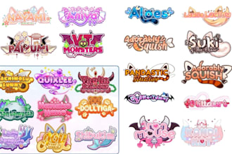 design amazing anime vtuber twitch logo for streamer gaming