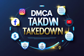 takedown and delete telegram,instagram,tiktok,reddit,youtube under dmca