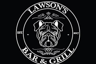 make high resolution hometown logo for a local bar and grill