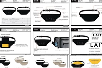 design your bag, handbag, backpack, luggage, wallet, and make a tech pack
