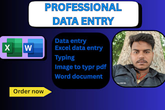 do data entry,excel data entry, retype, image to pdf