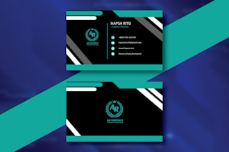 make a clean, modern business card within 24 hours