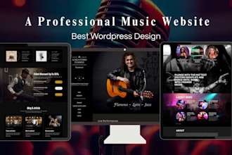 create professional music artist epk website for booking and promotion