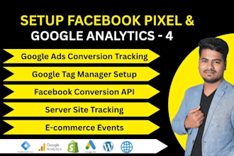 set up google tag manager for ga4, conversion tracking, and server side tracking
