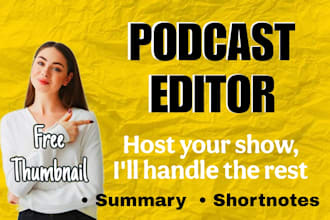 write engaging podcast summaries and create free thumbnail