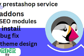 prestashop developer, bug fix, addons, SEO modules, install, theme design