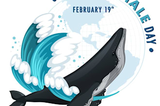 make incredible wonderful whale logo