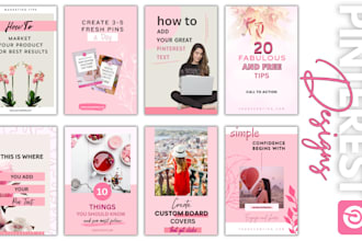 designs 100 SEO optimized pinterest pins for your blog