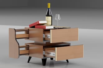 create professional 3d furniture design and technical drawings
