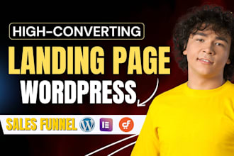 design a high converting wordpress elementor landing page or sales funnel