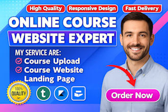 create custom wordpress website lms, online course development learndash