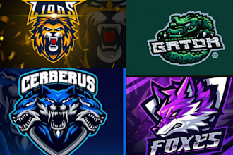 create an eye catching mascot logo for business, gaming, or stream
