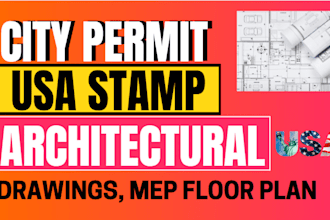 draw architectural floor plan, florida stamp, city permit, site plan, house plan
