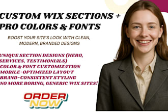 design custom wix sections and customize your site colors and fonts wix design