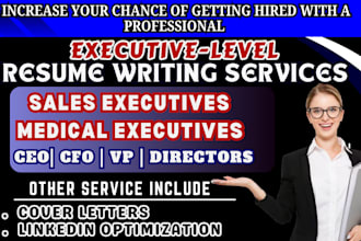 write executive director, sales sdr vp ceo medical resume cv