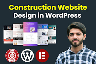 design a professional construction, plumbing or handyman website in wordpress