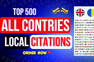 do top 500 all countries local citations for local SEO