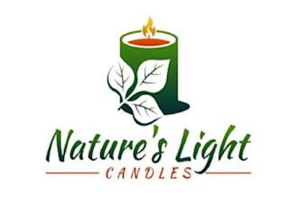 design amazing natures light candles logo