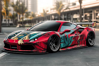 do awesome vehicle wrap design,car wrap,van wrap,food