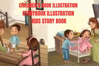 do children book illustration, storybook illustration, kid storybook