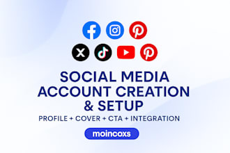 create your social media accounts professionally