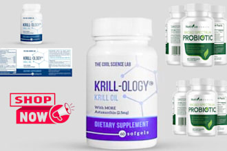 do shopify  supplement label design website product packaging supliful store