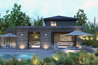 be your real estate terracotta house,patio porch, high mountain, verandas render
